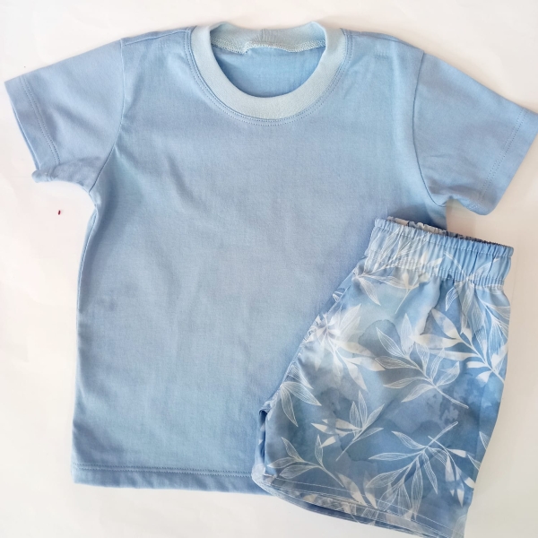 Conjunto Infantil Menino Bermuda Tactel e Camiseta