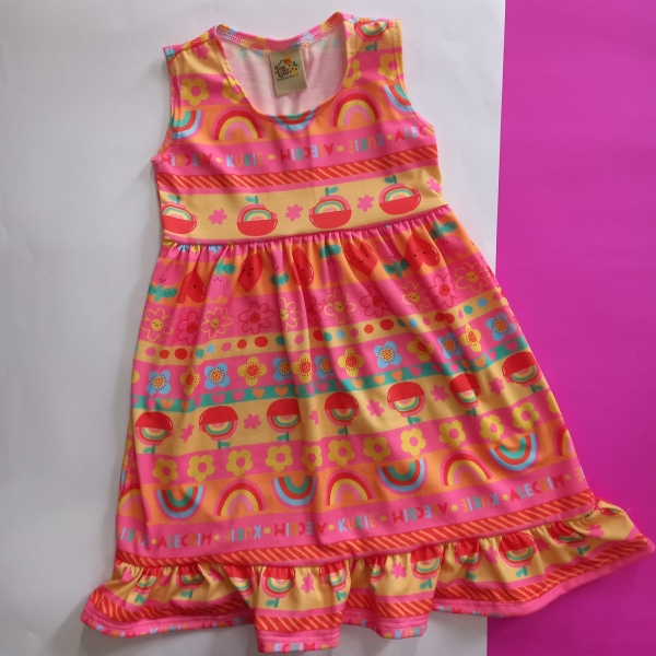 VESTIDO INFANTIL ESTAMPA COLORIDA