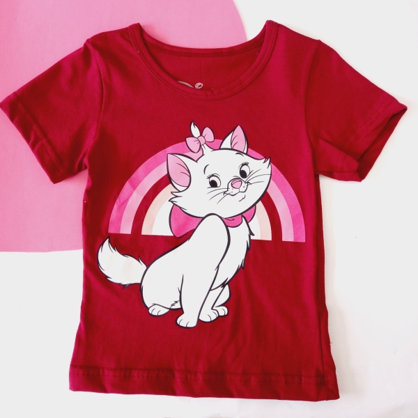 Camiseta Infantil Menina Estampada gatinho