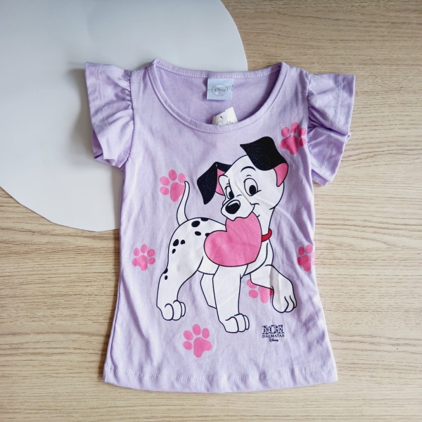 Camiseta Infantil Menina Estampada com babados na manga