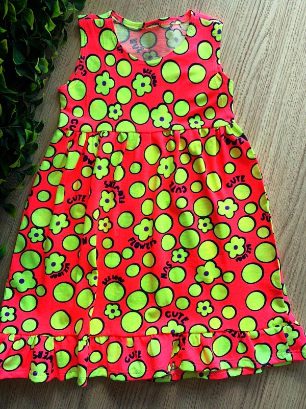 VESTIDO ESTAMPA NEON COM FLORES