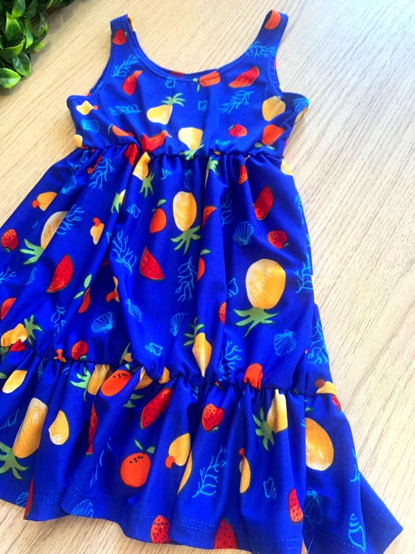 VESTIDO INFANTIL ESTAMPA DE FRUTAS - Image 3