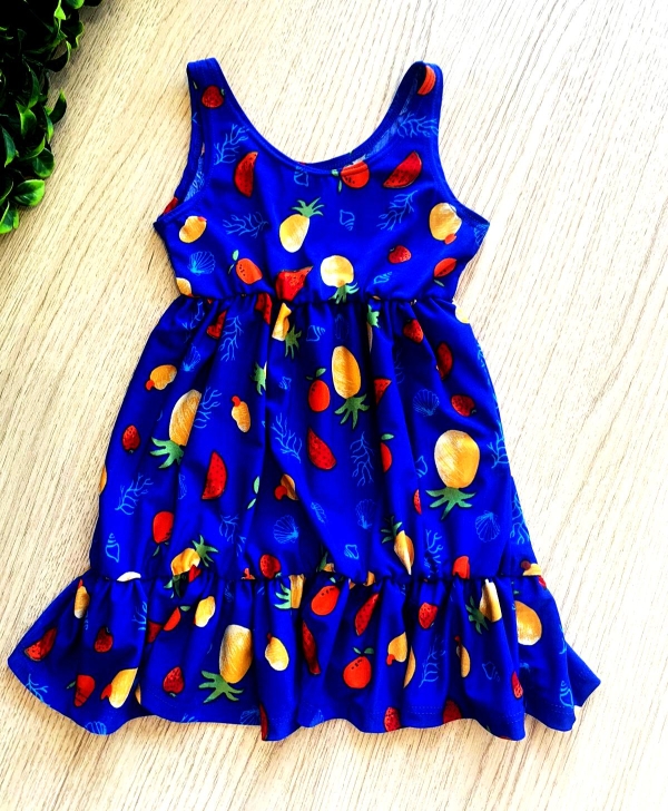 VESTIDO INFANTIL ESTAMPA DE FRUTAS