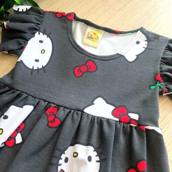 VESTIDO INFANTIL ESTAMPA HELLO KIT - Image 5