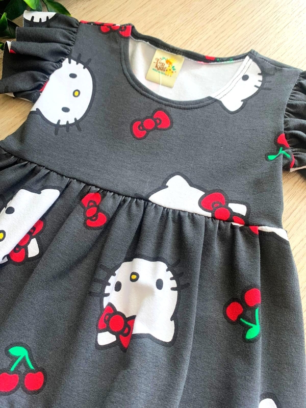 VESTIDO INFANTIL ESTAMPA HELLO KIT - Image 3