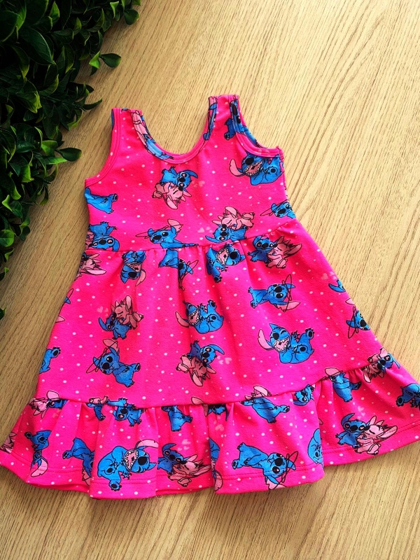 VESTIDO ESTAMPA PERSOSAGENS - STITCH